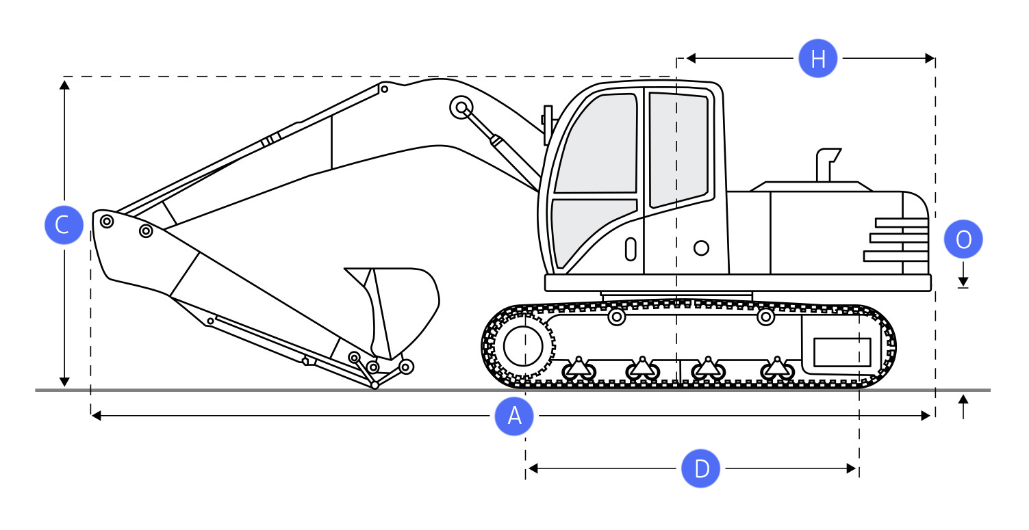 Sumitomo SH135X-3 Hydraulic Excavator Dimensions & Specs