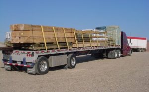 Flatbed shipping cargo
