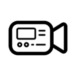 video camera camcorder icon outline